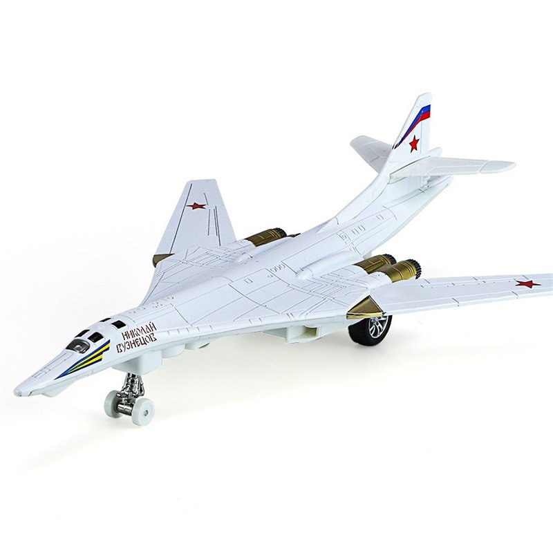 Wholesale Diecast Models Airplanes TU160 Scale 1:42 26.5cm Kids Toys Private Aircraft