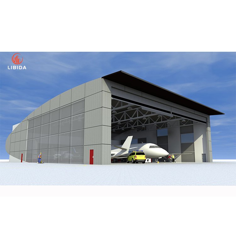 Insulated Prefab Steel Building Kits For Private Airplane Hangars / Aircraft Maintenance House
