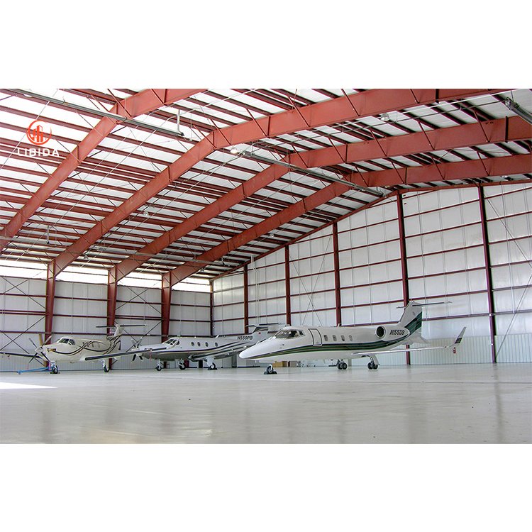 Insulated Prefab Steel Building Kits For Private Airplane Hangars / Aircraft Maintenance House