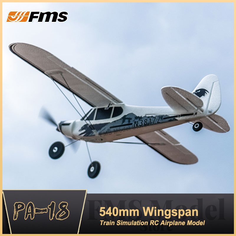 Hot sale FMS 540mm PA-18 Remote Control Model Plane Aircraft Mini Trainer outdoor gift