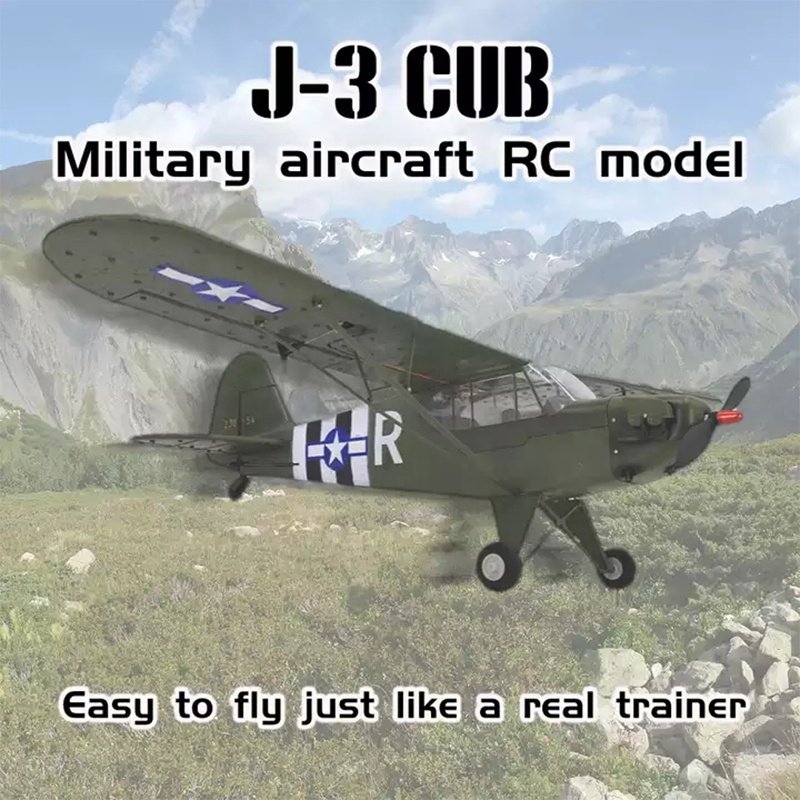 New Design FX9703 1/16 Scale Remote Control Aircraft Model J3 Brushless 4CH Six-Axis Stabilized 3D Fixed Wing Aircraft RC Glider