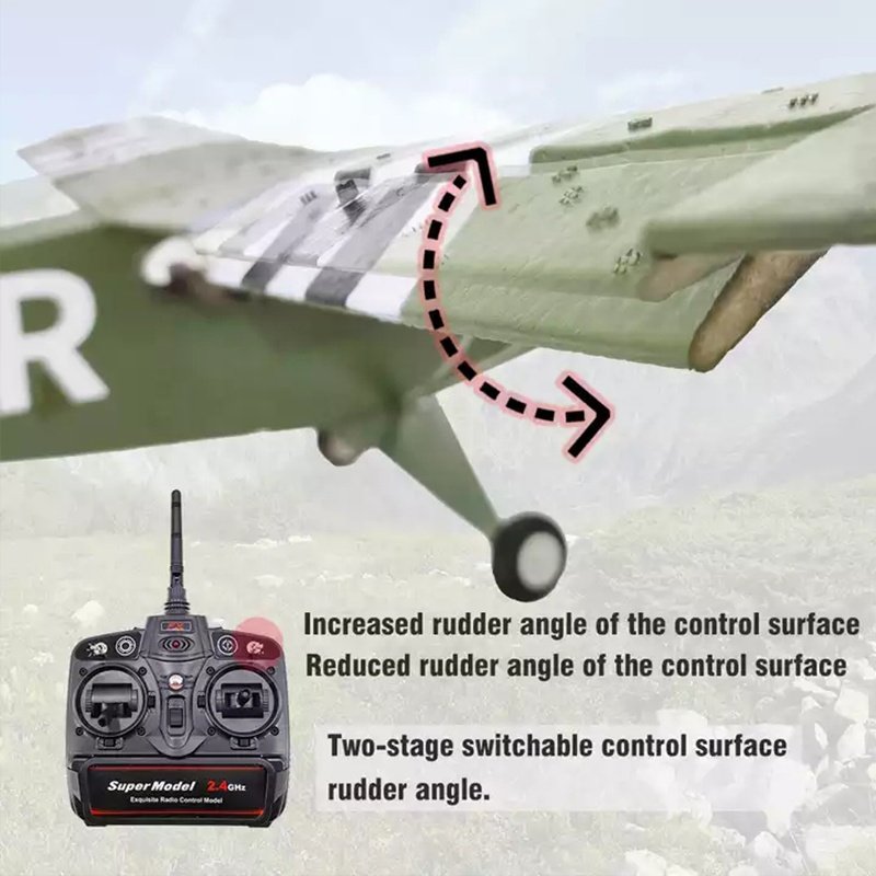New Design FX9703 1/16 Scale Remote Control Aircraft Model J3 Brushless 4CH Six-Axis Stabilized 3D Fixed Wing Aircraft RC Glider