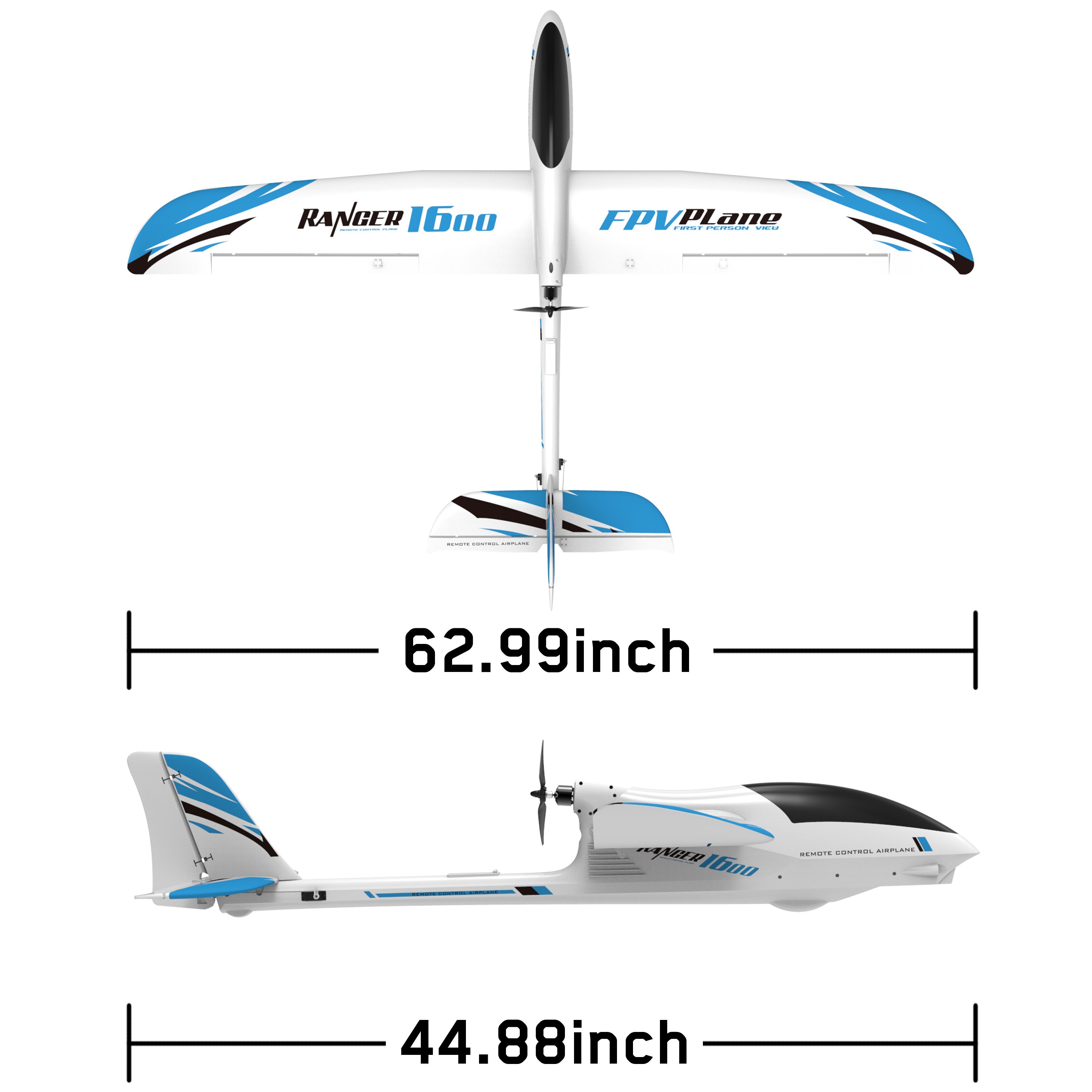 FPV Electric RC Plane with 1600mm Wingspan RTF for Outdoor Adventures
