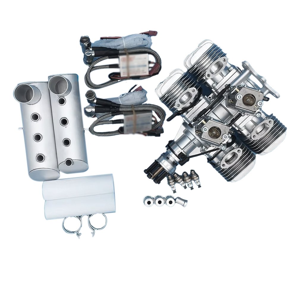 model aircraft unmanned aerial vehicle gasoline engine two-cylinder two-stroke with power generation system