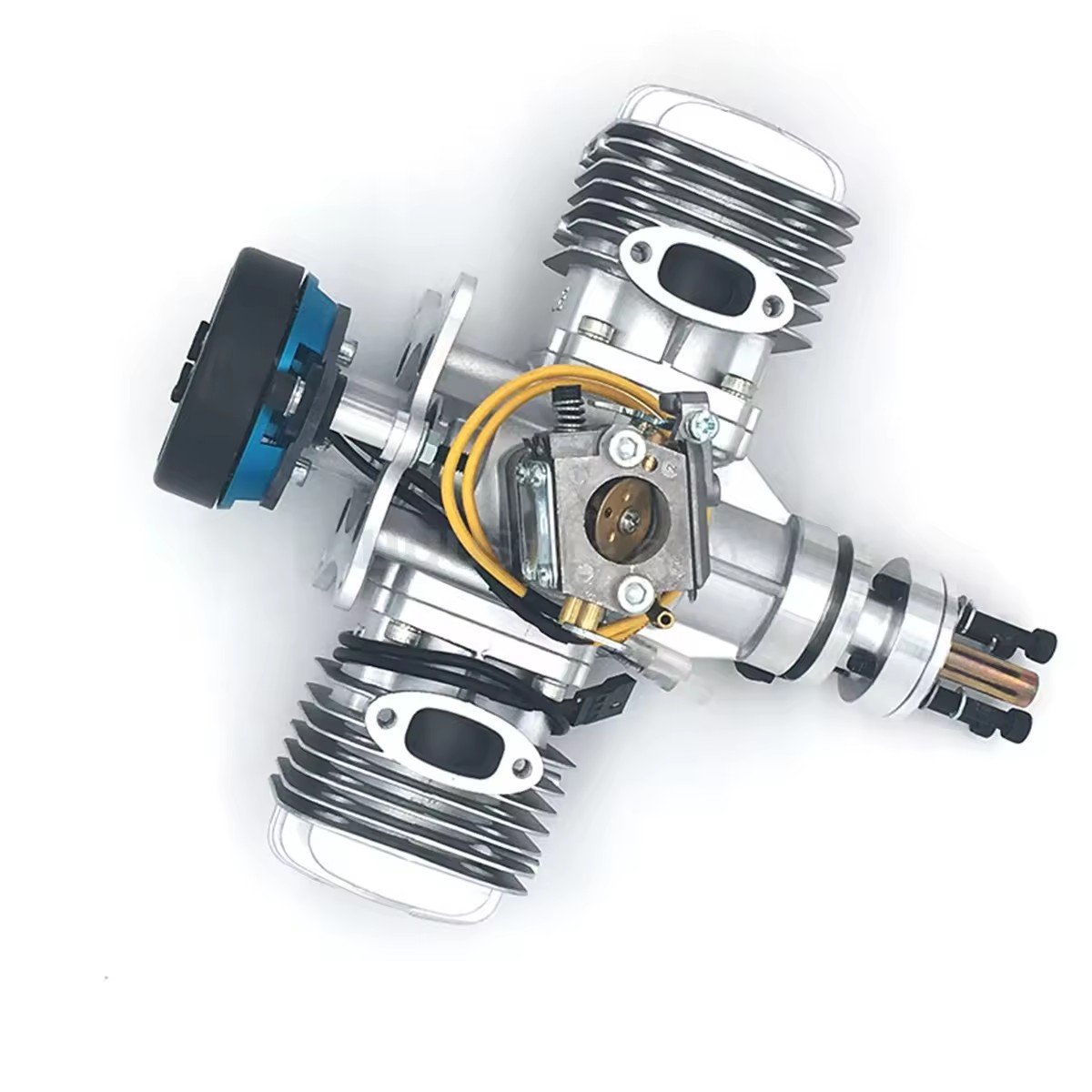 model aircraft unmanned aerial vehicle gasoline engine two-cylinder two-stroke with power generation system