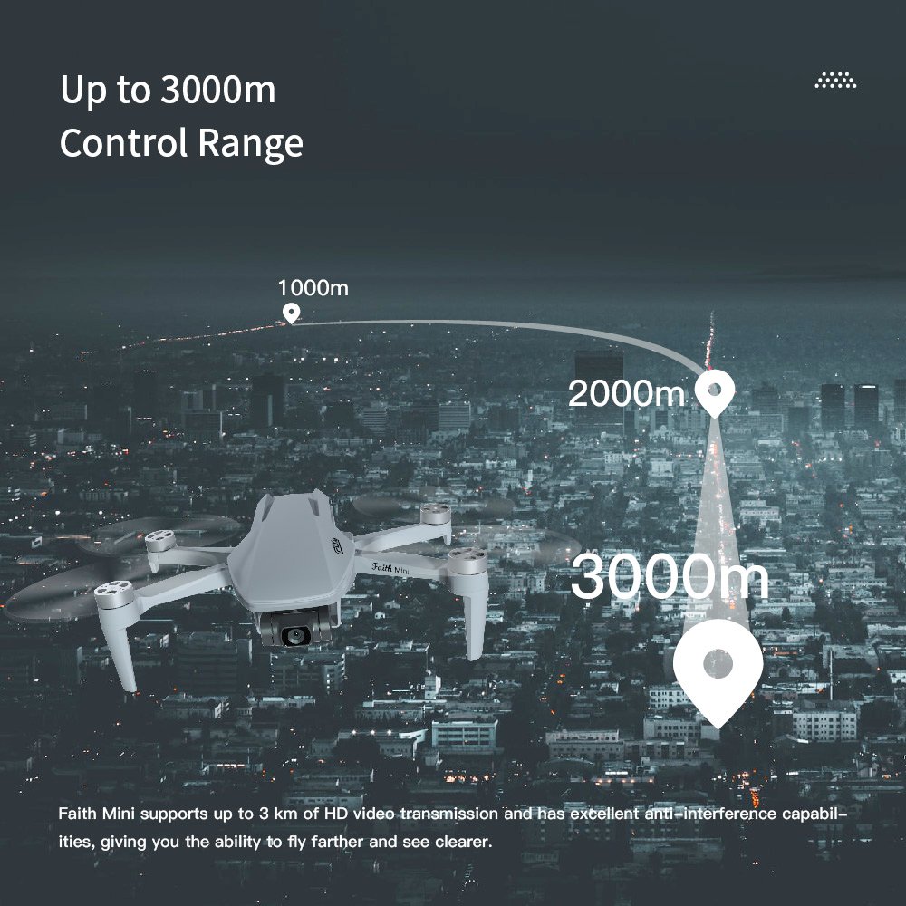 C-Fly Faith Mini 3km Long Control Distance 3 Axis 5g Wifi 4k Professional Mini Drones 4k Profesional Fpv Rc Drone
