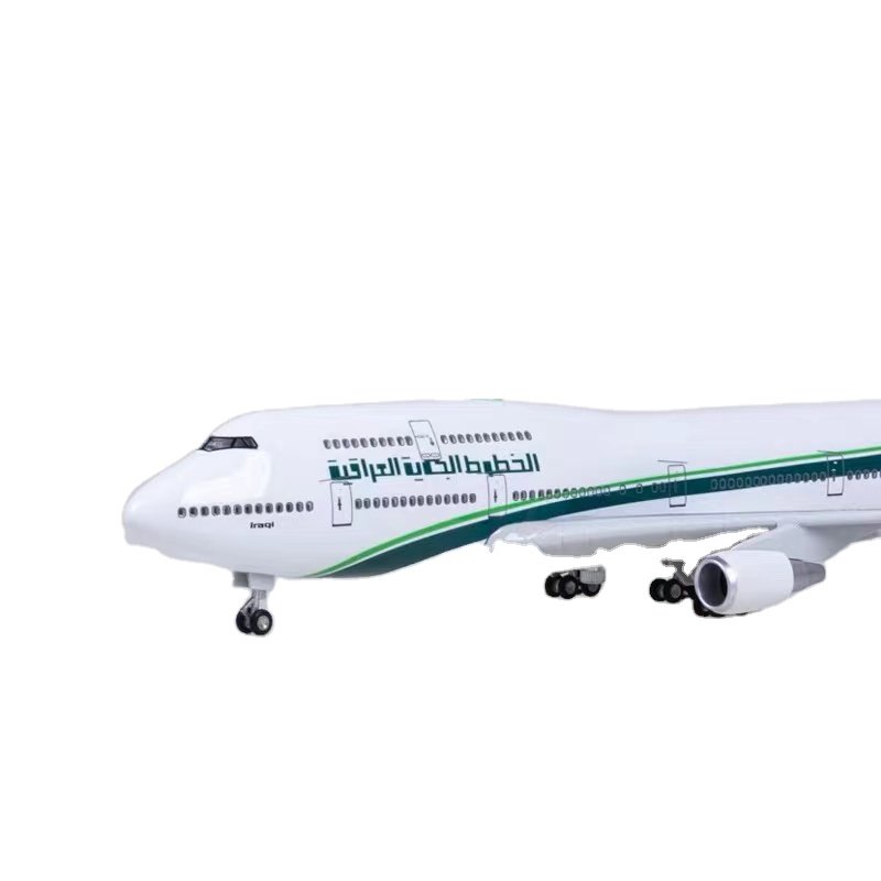 Iraq B747 LED Aircraft Model Voice Control Passenger Aircraft Model 1:150 Passenger Aircraft Simulation Model 47cm