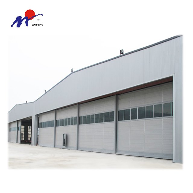 Large Factory Side Revolving Sliding Aircraft Manufacturers Automatic Hangar Sectional Door