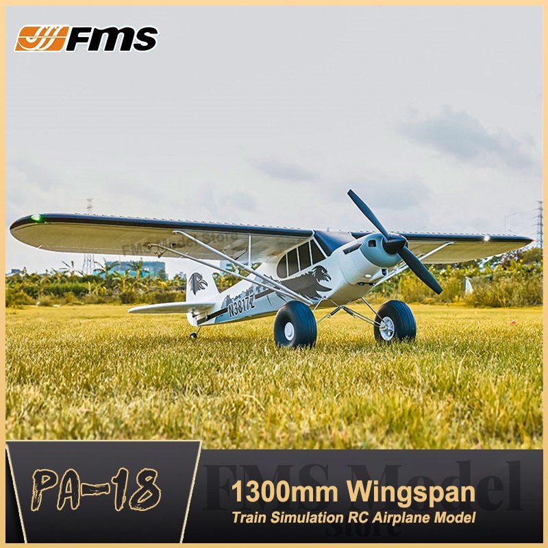 FMS 1300MM PA-18 RC Airplane Model Plane J3 Piper Super Cub PNP Trainer Aircraft Outdoor Fixed Wing