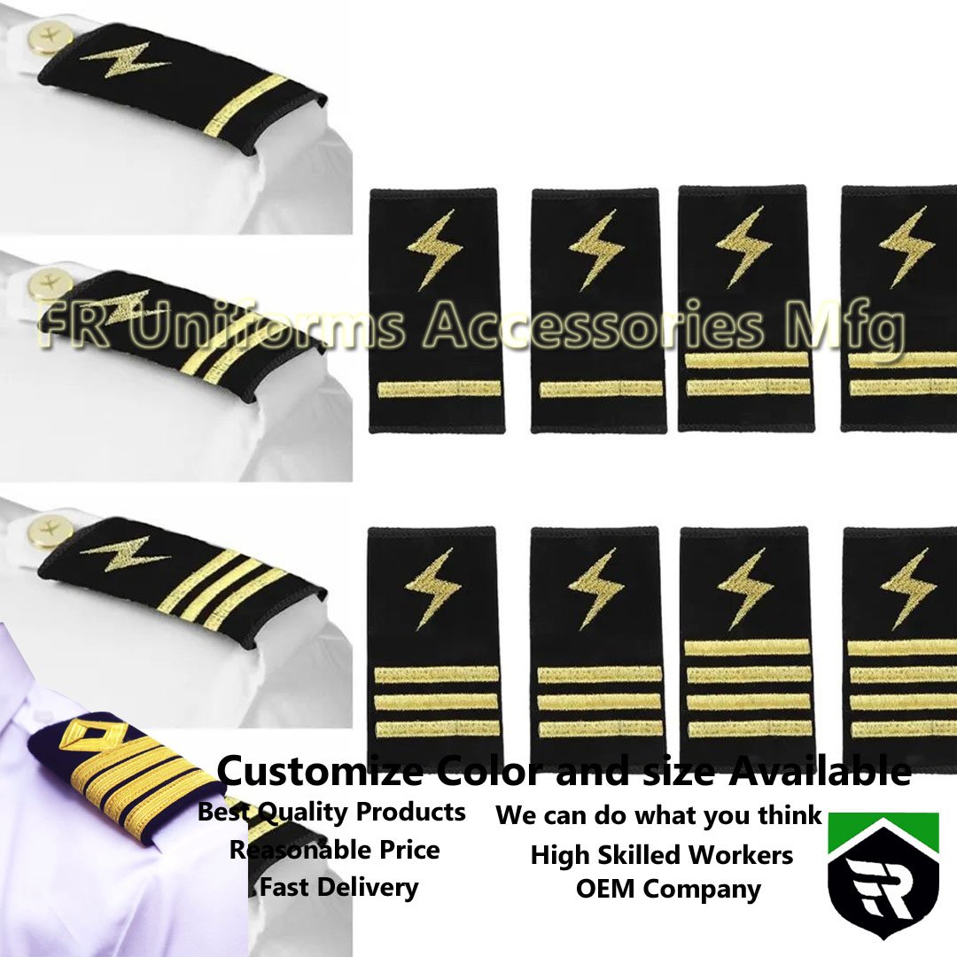 Professional Pilot Uniform Seafarer Air line Pilot Epaulettes Professional HIGH QUALITY PILOT EPAULETS SHOULDER BOARDS