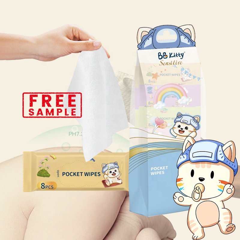 BB Kitty Wholesale Baby Wipes Whips Disposable Hand Wetwipes Mini Wet Wipes With Easy Closure For Hands