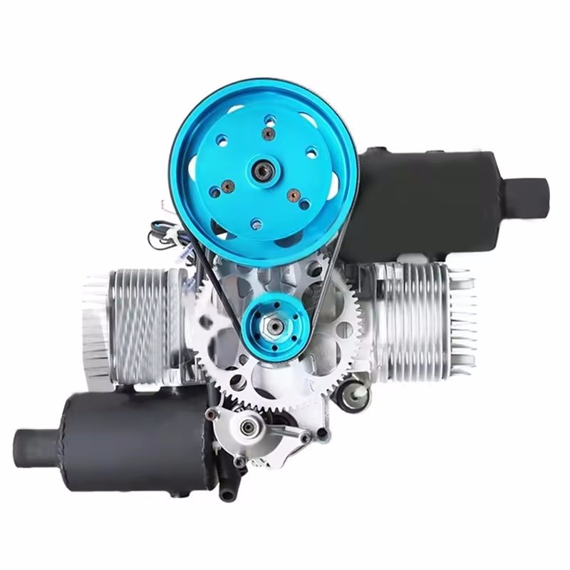 ZT120 Gasoline Model aircraft Engine Four-cylinder Two-stroke Oil-powered Model Engine Drone 120CC Displacement