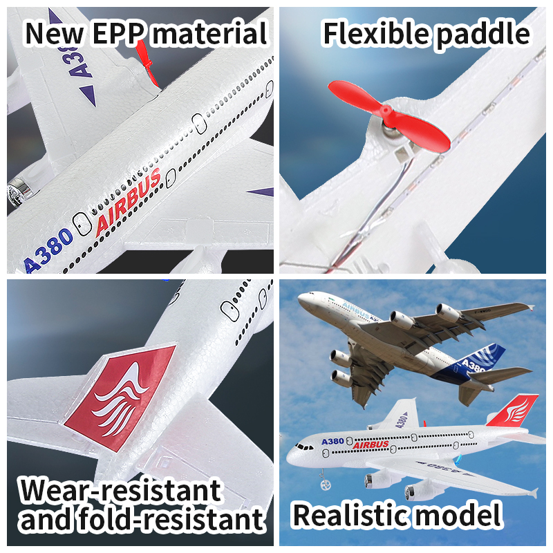 Remote Control Model Toy Helicopter Remote A380 Rc Aircraft Plane Factory Direct Sales 2.4 G Durable Styrofoam Airplane 110m Box
