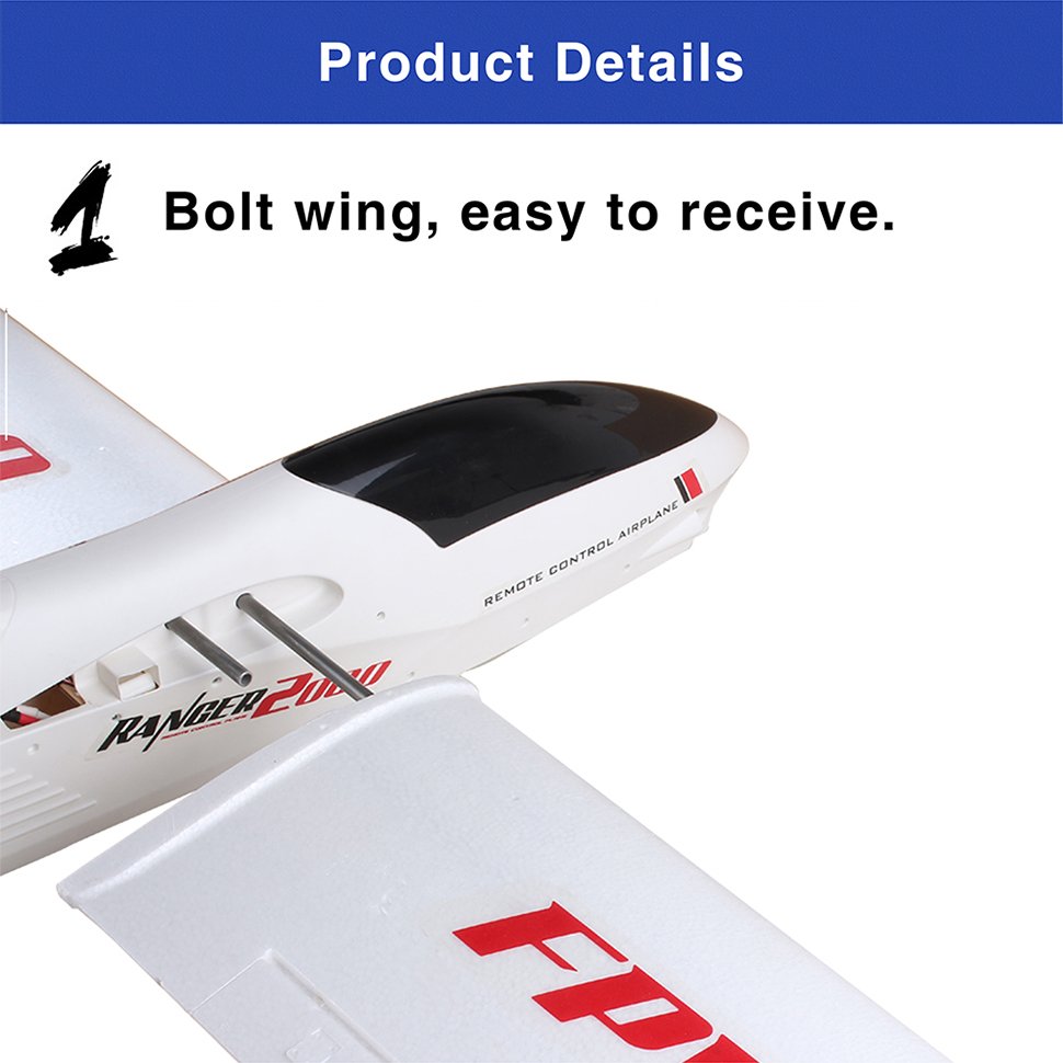 2000mm Wingspan PNP RC Airplane with Brushless Motor and Camera Mounting Platform for Experienced Hobbyists