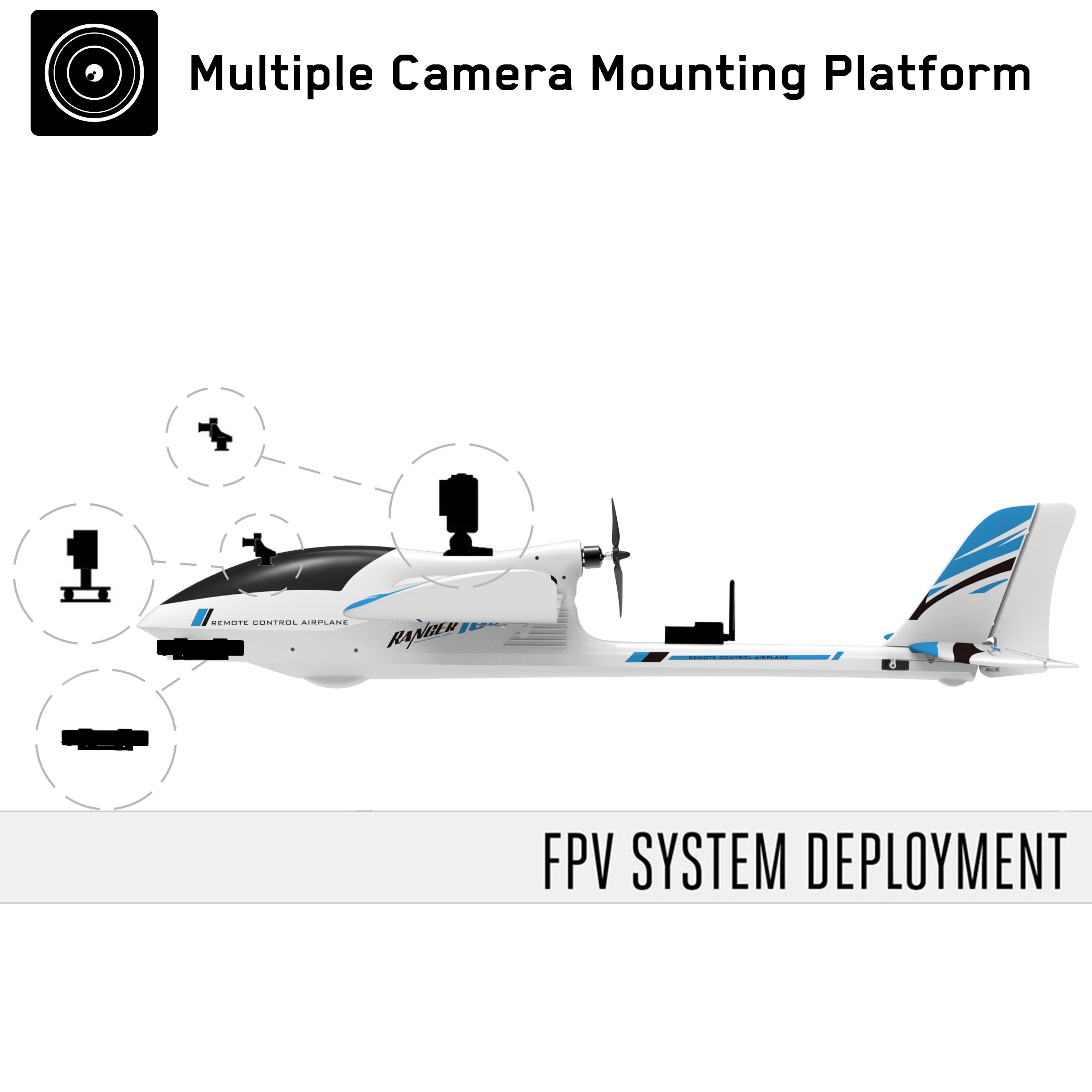Radio Control FPV Glider RC Airplane Ranger 1600 KIT Without Electronic Parts