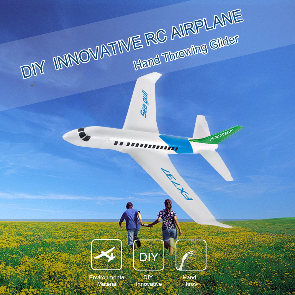 FX-737 Glider 480mm Wingspan EPP Hand Throwing Glider Fixed Wing Racing RC Airplane Aircraft DIY Drone For Outdoor Toys hot