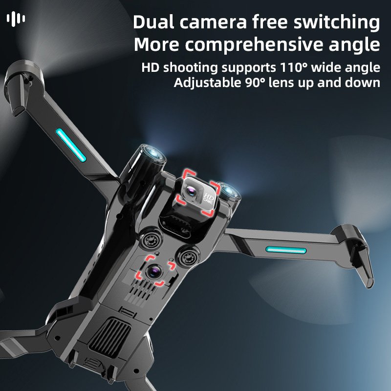 M2 Drone for Beginners - WiFi, Dual Cam, 3-Axis Gimbal, GPS, Foldable