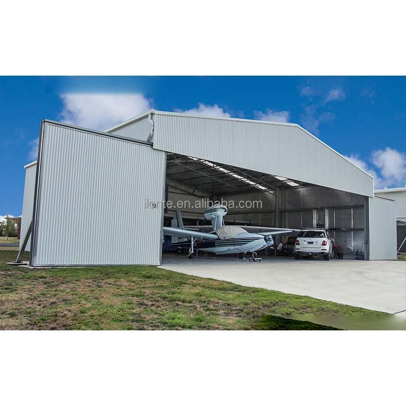 Building Kits for Private Airplane Hangars / Aircraft Maintenance Buildings / Helicopter Hangars Insulated Prefab Steel Light