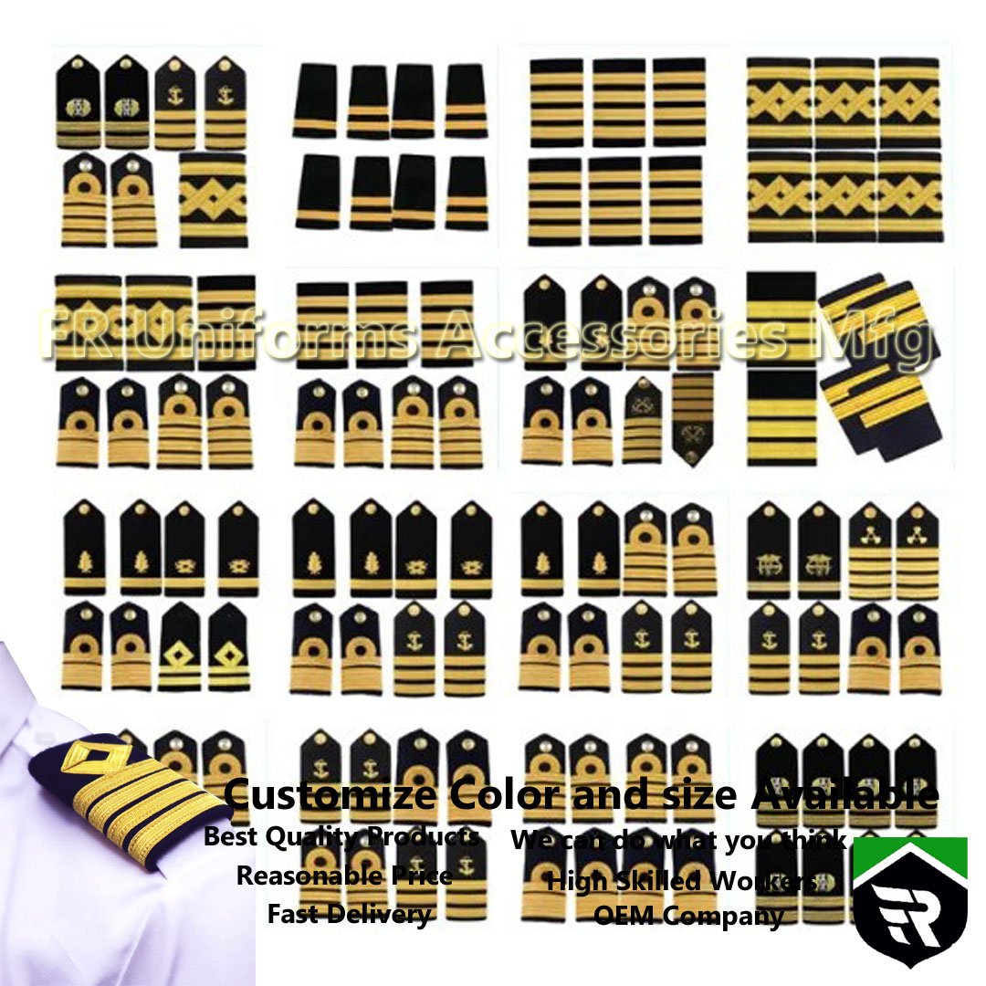 Professional Pilot Uniform Seafarer Air line Pilot Epaulettes HIGH QUALITY PILOT EPAULETTES SHOULDER BOARDS Shoulder Badges
