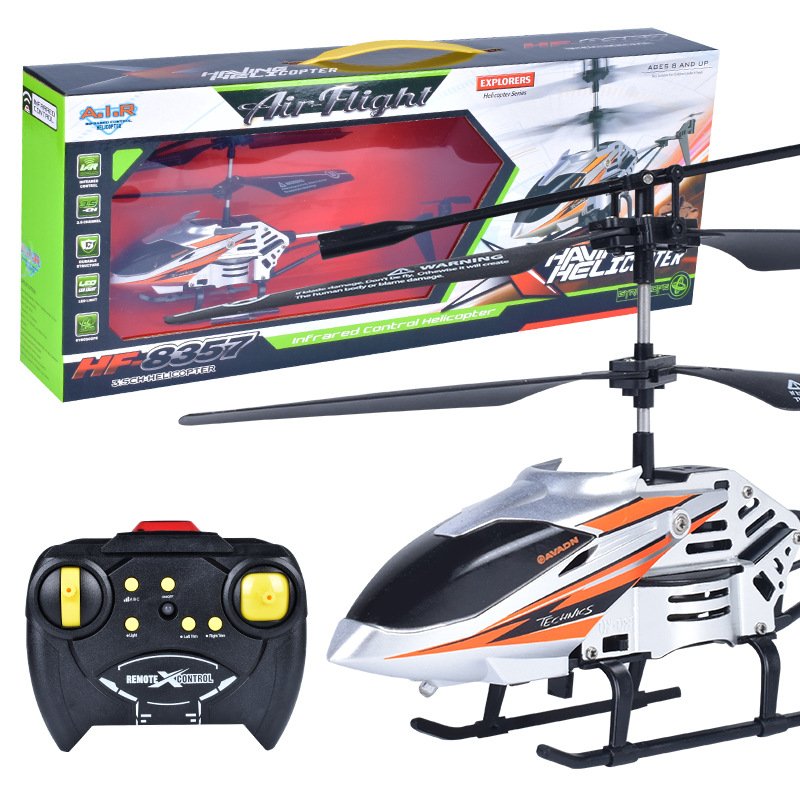 Jiefanlogo custom 3.5 pass alloy aircraft USB charging helicopter children's remote control toys cross-border