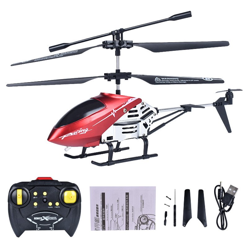 Jiefanlogo custom 3.5 pass alloy aircraft USB charging helicopter children's remote control toys cross-border