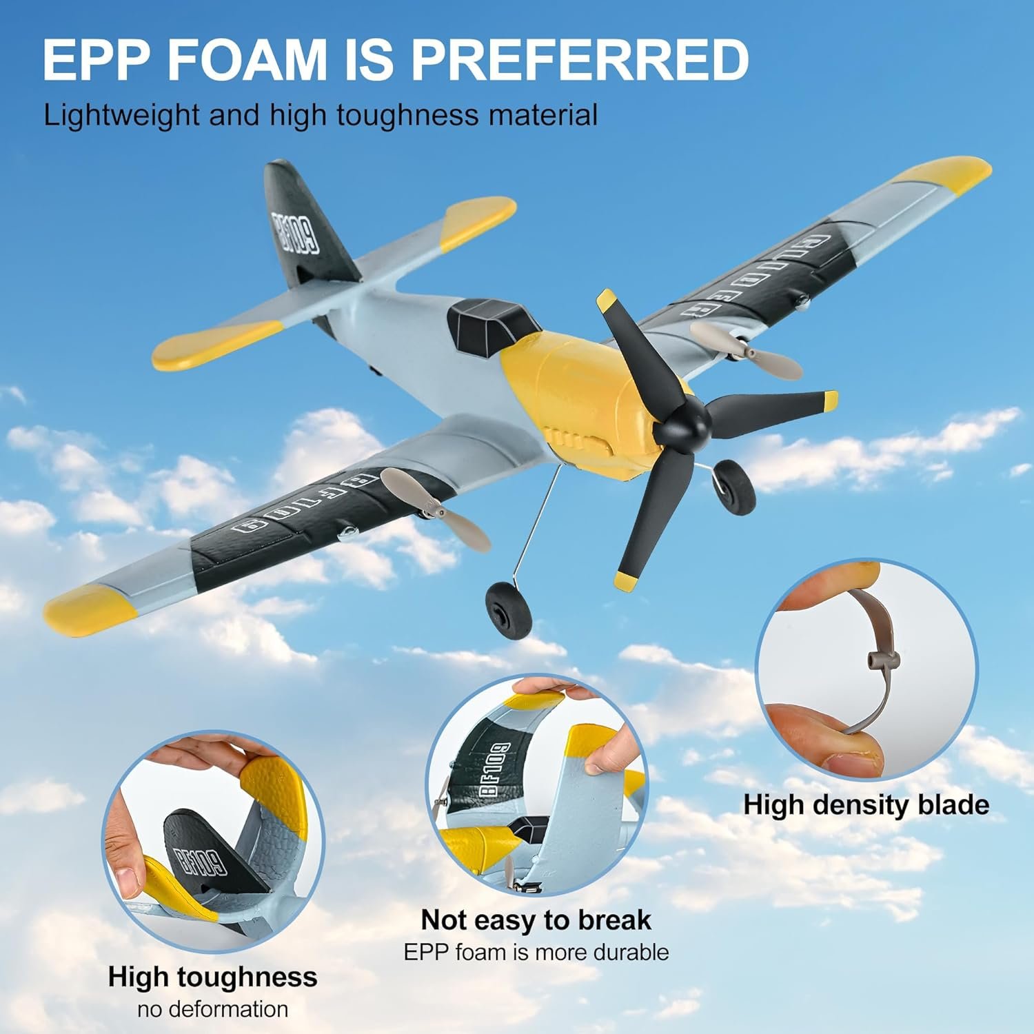 Aircraft New BF109 EPP Avion Flying Toy Ivate Jet Styrofoam Pesawat Remote A Control Planeador Avion Rc Airplane Rc Plane