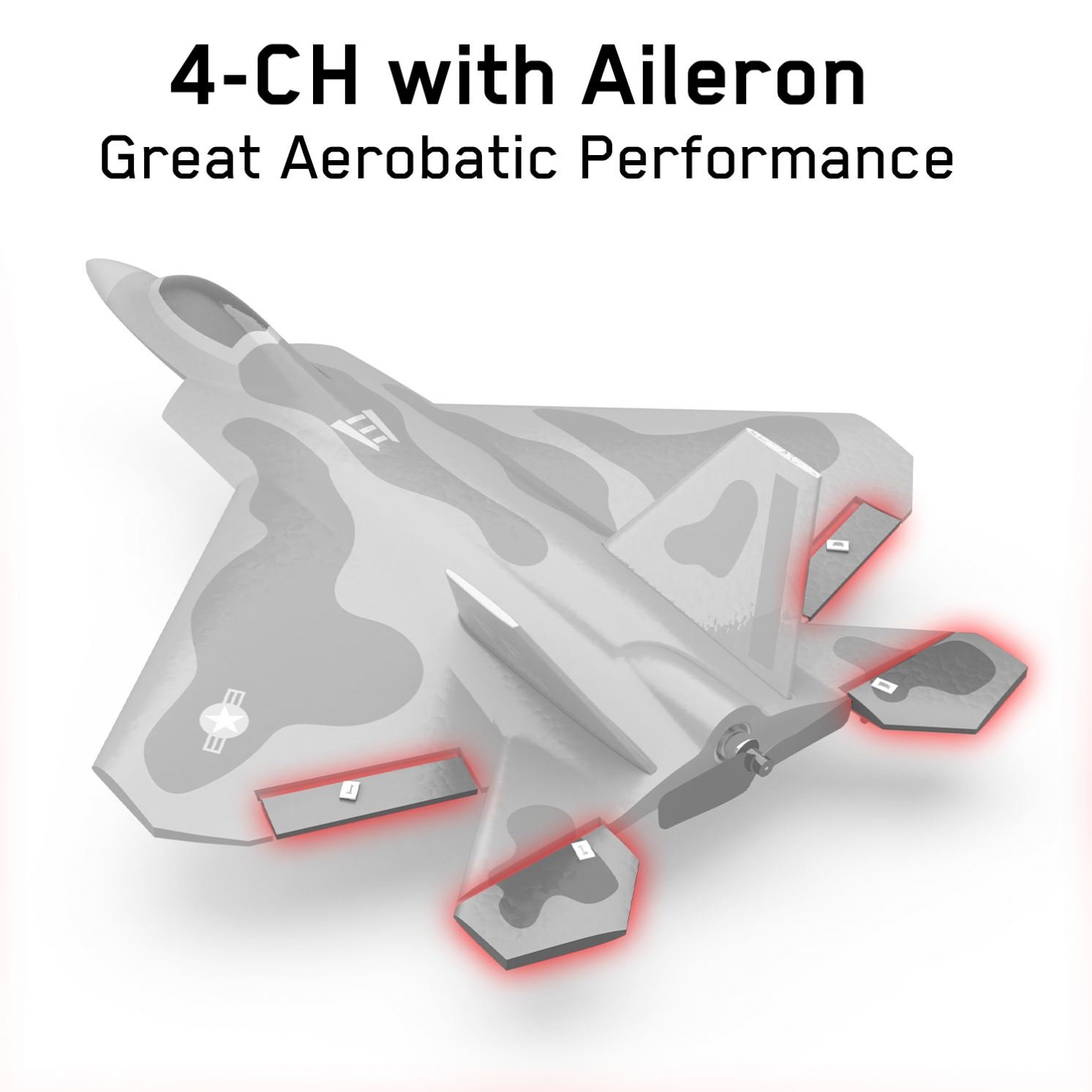 Free Delivery F22 400 4CH Uper Light Small One-key Aerobatic Aircraft Mixed Channel control