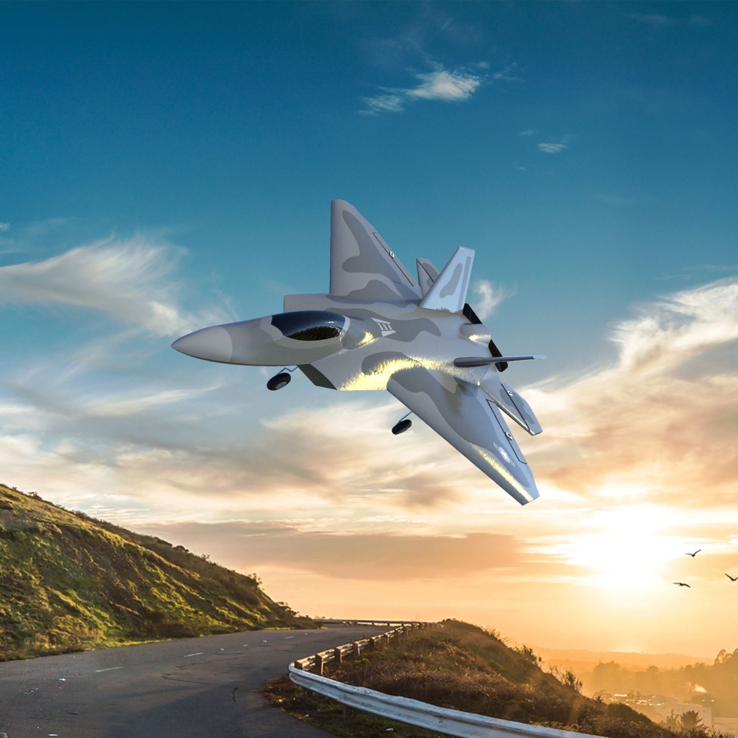 Free Delivery F22 400 4CH Uper Light Small One-key Aerobatic Aircraft Mixed Channel control