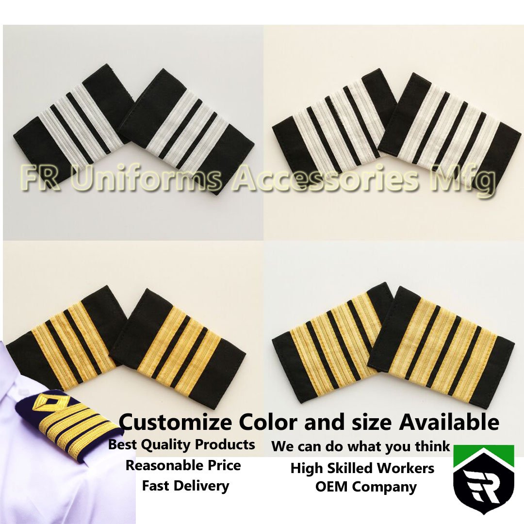 Professional Pilot Uniform Seafarer Air line Pilot HIGH QUALITY PILOT EPAULETS SHOULDER BOARDS Shoulder Badges Hot Sell 5
