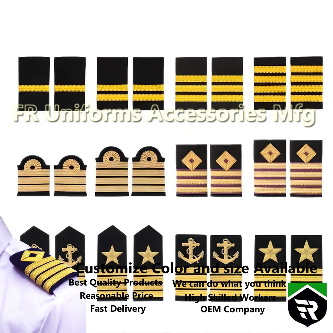 Professional Pilot Uniform Seafarer Air line Pilot HIGH QUALITY PILOT EPAULETS SHOULDER BOARDS Shoulder Badges Hot Sell 5