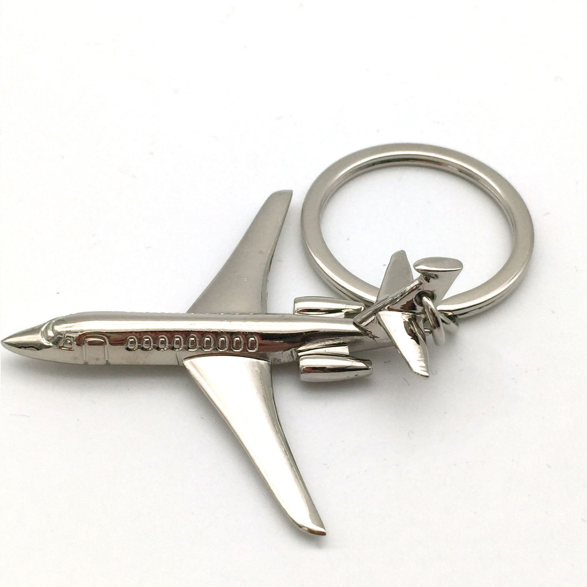 Custom Private Label Keychains Aviation Gifts 2D/3D Iron Alloy Aircraft Keychain Airplane Keyring