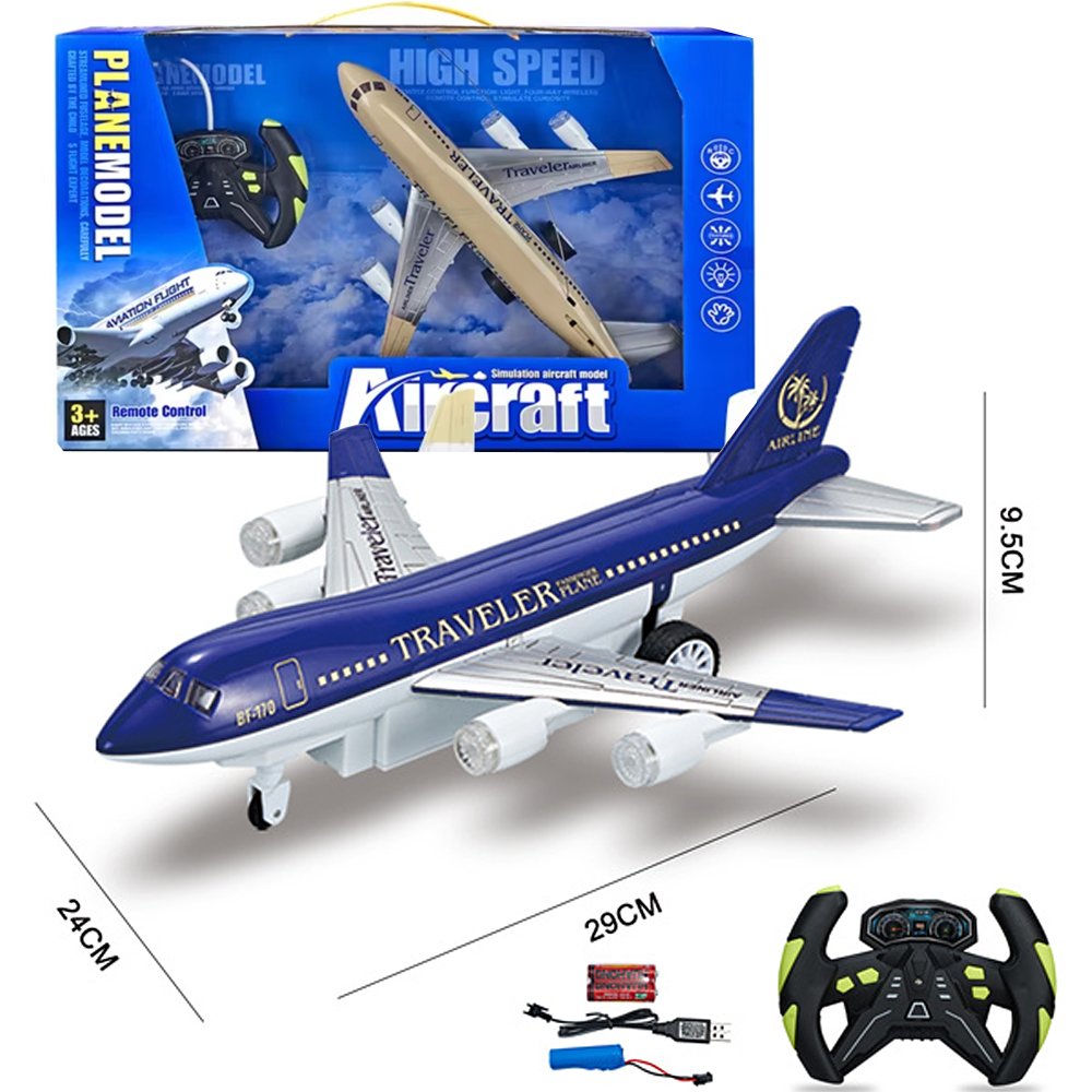 Plastic Remote Control Passenger Jet Aircraft 4 Channel Travel Airliner rc airplane toys air plane model rc plane toys