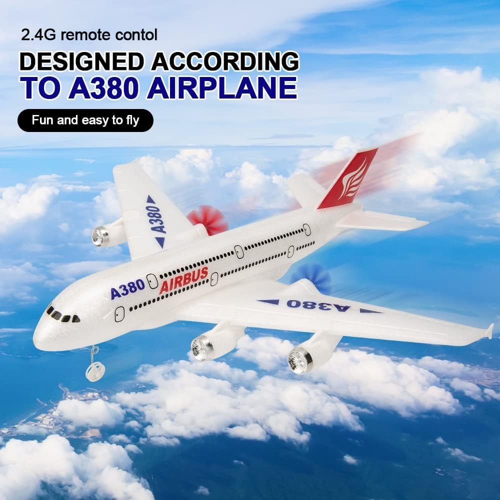 2024 toys epp foam rc airplane rc plane airbus a380 3ch kit 2.4g remote control aircraft Glider For Kids Boys