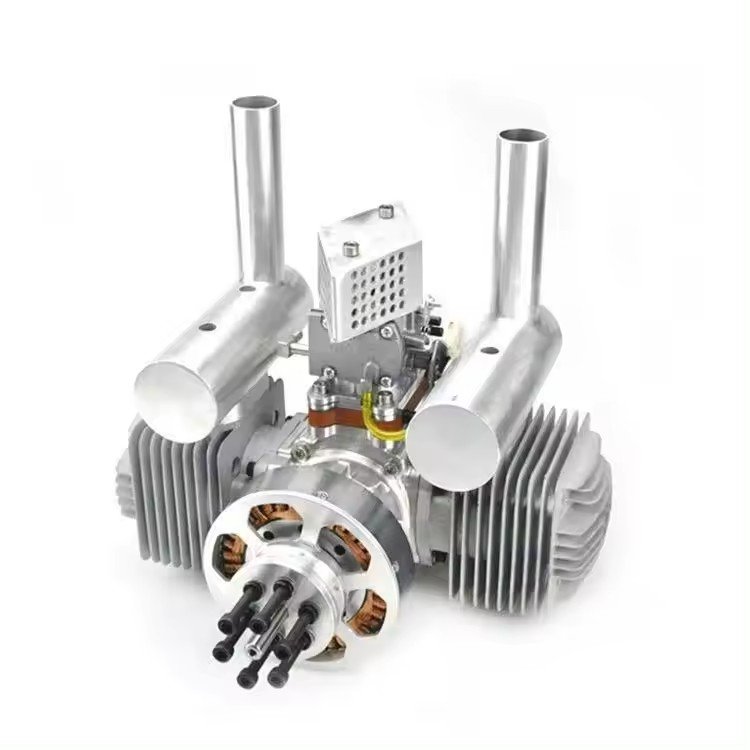 model aircraft unmanned aerial vehicle gasoline engine two-cylinder two-stroke with power generation system 80W170CC disp