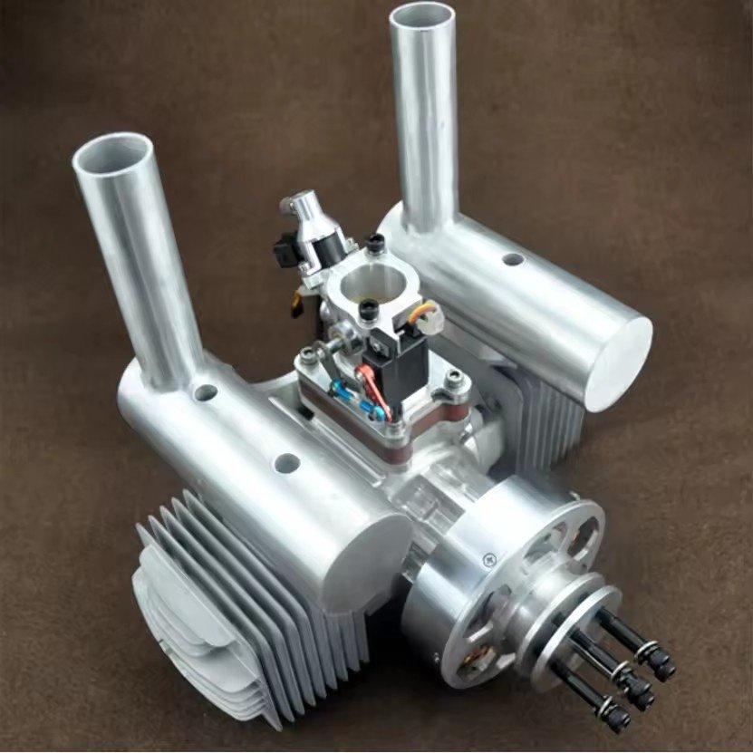 model aircraft unmanned aerial vehicle gasoline engine two-cylinder two-stroke with power generation system 80W170CC disp