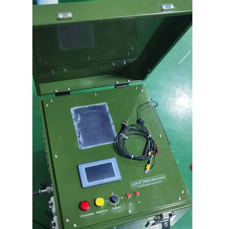 Large Emergency Tether UAV Power System Washing Tethered Drone With Power Wire Fiber Optic Cable For Fire-fighting