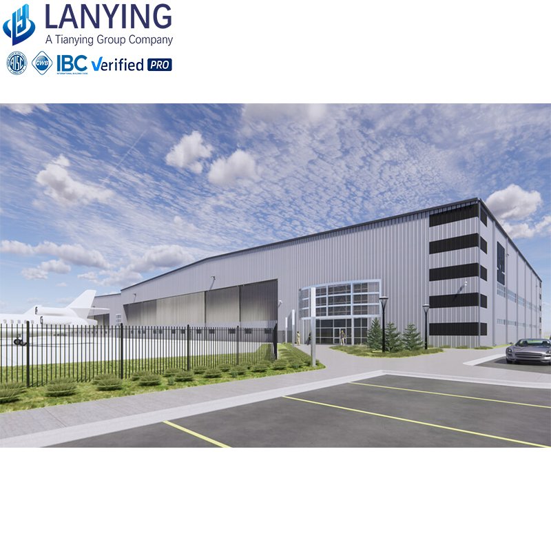 Prefabricated Steel Aircraft Hangar Industrial Building Metal Steel Structure Workshop Warehouse Workshops & Plants