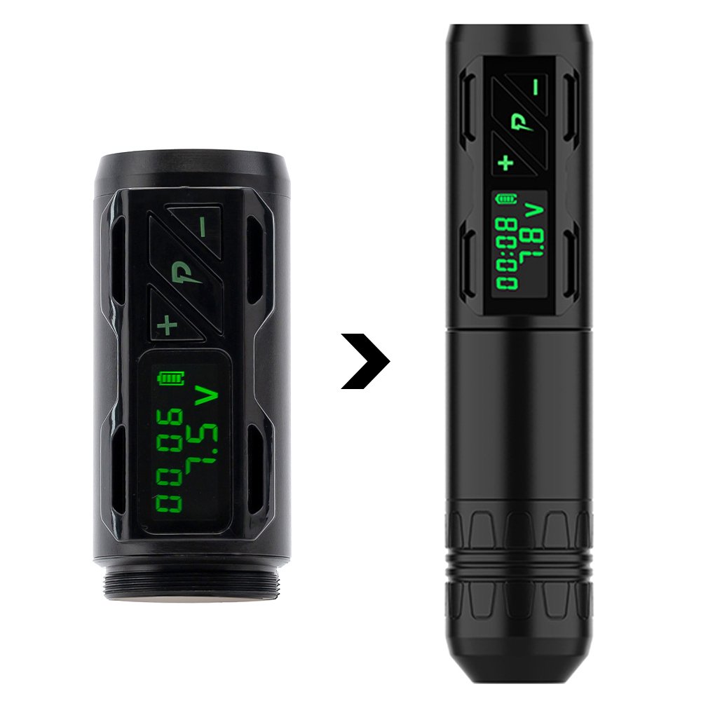 Battery Tattoo Wireless Pen High Definition USB Rechargeable Rotary Tattoo Pen LCD Display Professional Tattoo Makeup Equipment