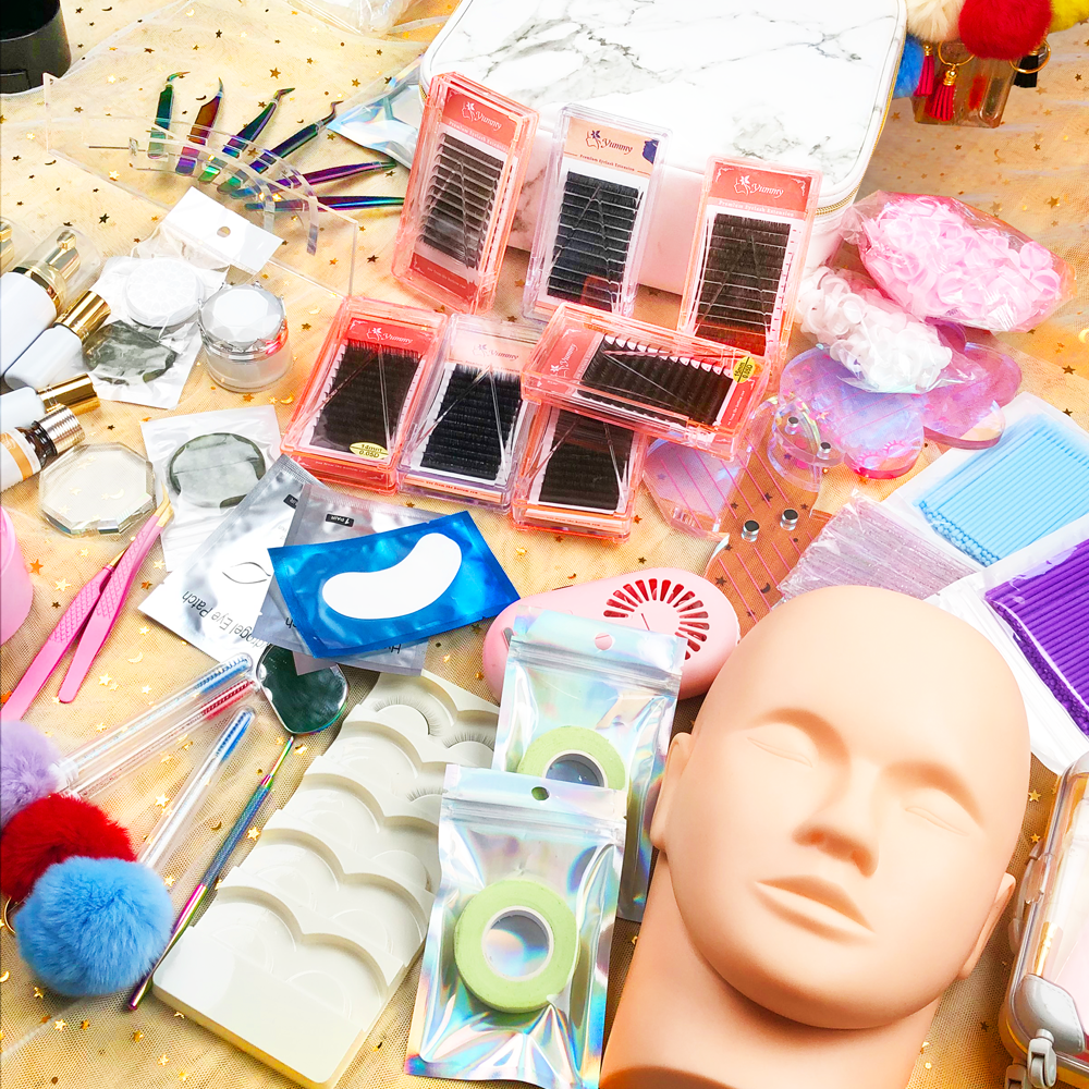 Hot selling Customized Eyelash Extension Training Kits Lash Kits Set Professional Eyelash Extension Tools Supply
