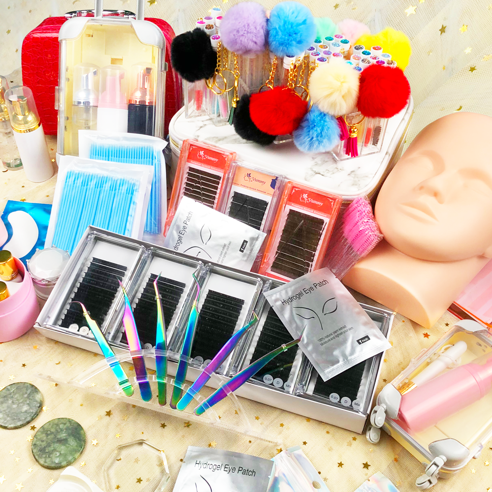 Hot selling Customized Eyelash Extension Training Kits Lash Kits Set Professional Eyelash Extension Tools Supply