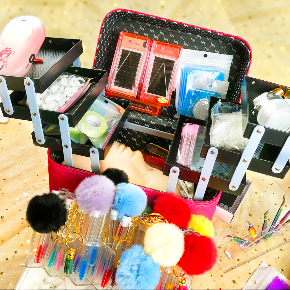 Hot selling Customized Eyelash Extension Training Kits Lash Kits Set Professional Eyelash Extension Tools Supply