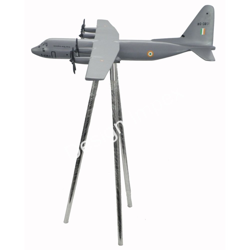 Cast Aluminium C130 Indian Aircraft Model Available In Low MOQ Unique C130 Giftware Airplane Models Grey Coated & Customize Size