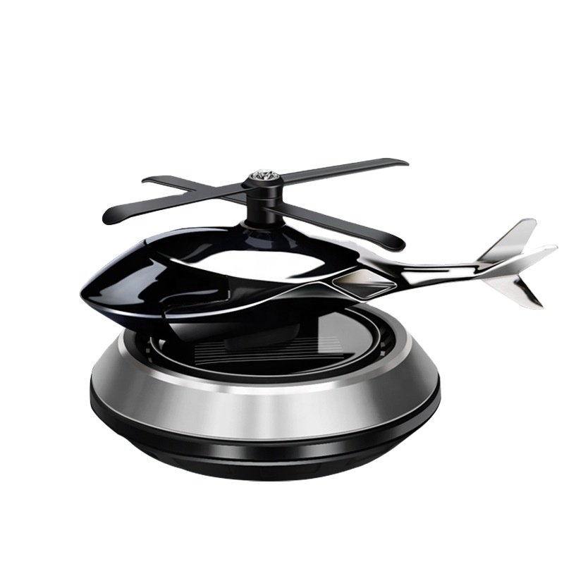 Creative products Luxury Solar Helicopter Aircraft Style Car Perfume Fragrance Aromatherapy Car Decoration Solar Air Freshener