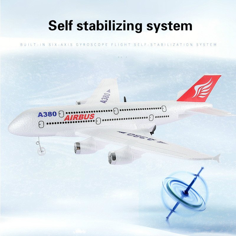 wheelNewly Airbus A380 Model Remote Control Plane 2.4G 3CH EPP Fixed-Wing RC Airplane RTF RC Wingspan Toy hot selling