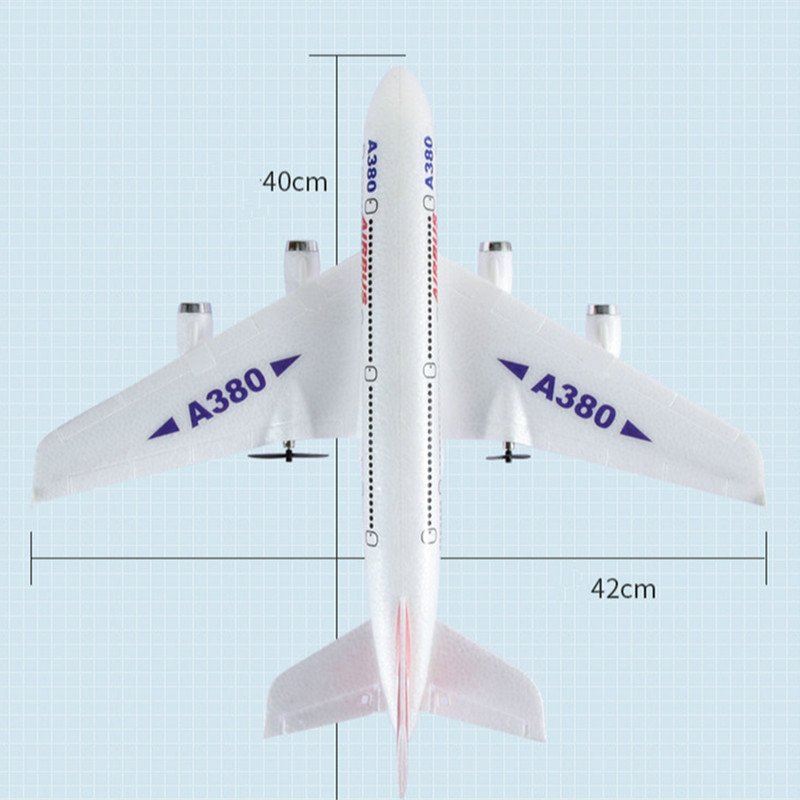 wheelNewly Airbus A380 Model Remote Control Plane 2.4G 3CH EPP Fixed-Wing RC Airplane RTF RC Wingspan Toy hot selling