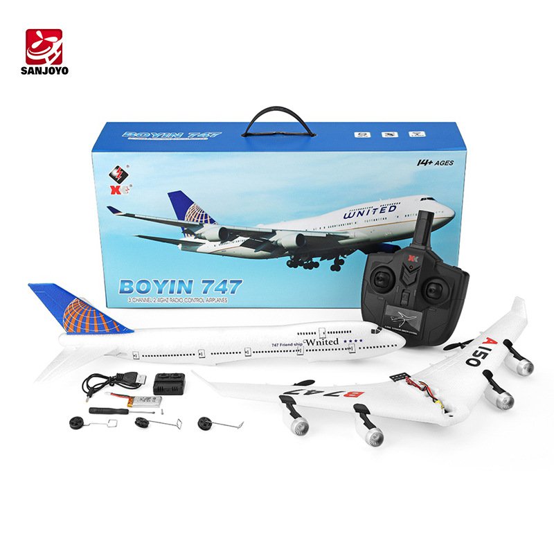 NEW RC airplane aircraft three-channels like a real glider fixed wing remote control aircraft model Boeing B747 passenger toy