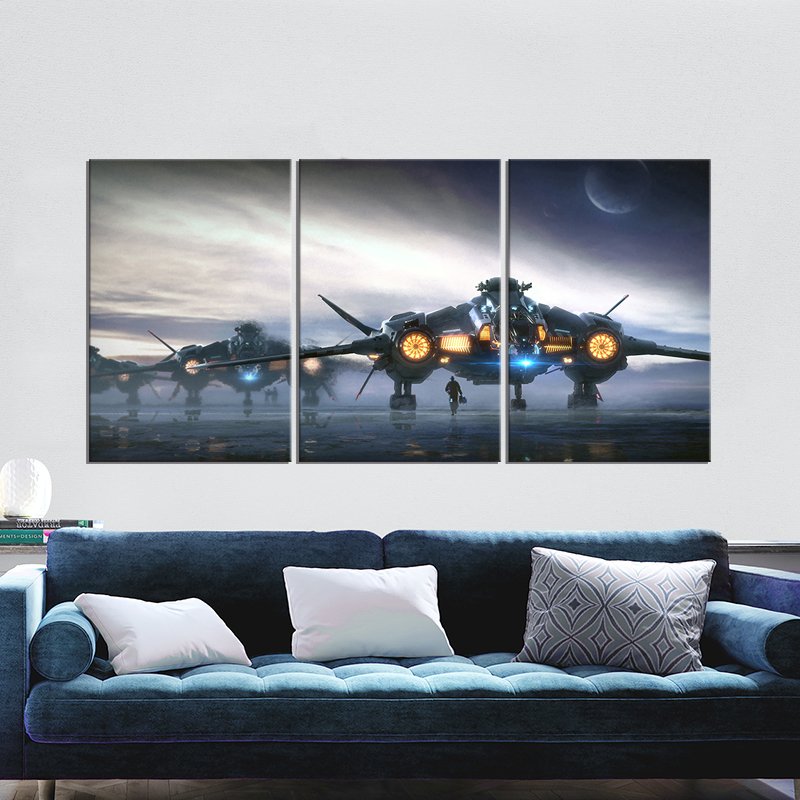 HD 5pcs Star Citizen Aircraft Poster Video Game Picture Printed Canvas Cool Wall Decor Art Air Plane Print Poster Room Decor