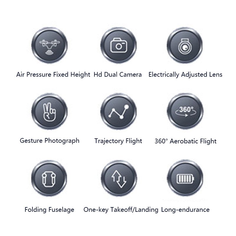 Kids 2.4G Four-Way Remote Control Quadcopter 4K Electric Folding Single Camera Six-Axis Gyroscope RC Drone Toys