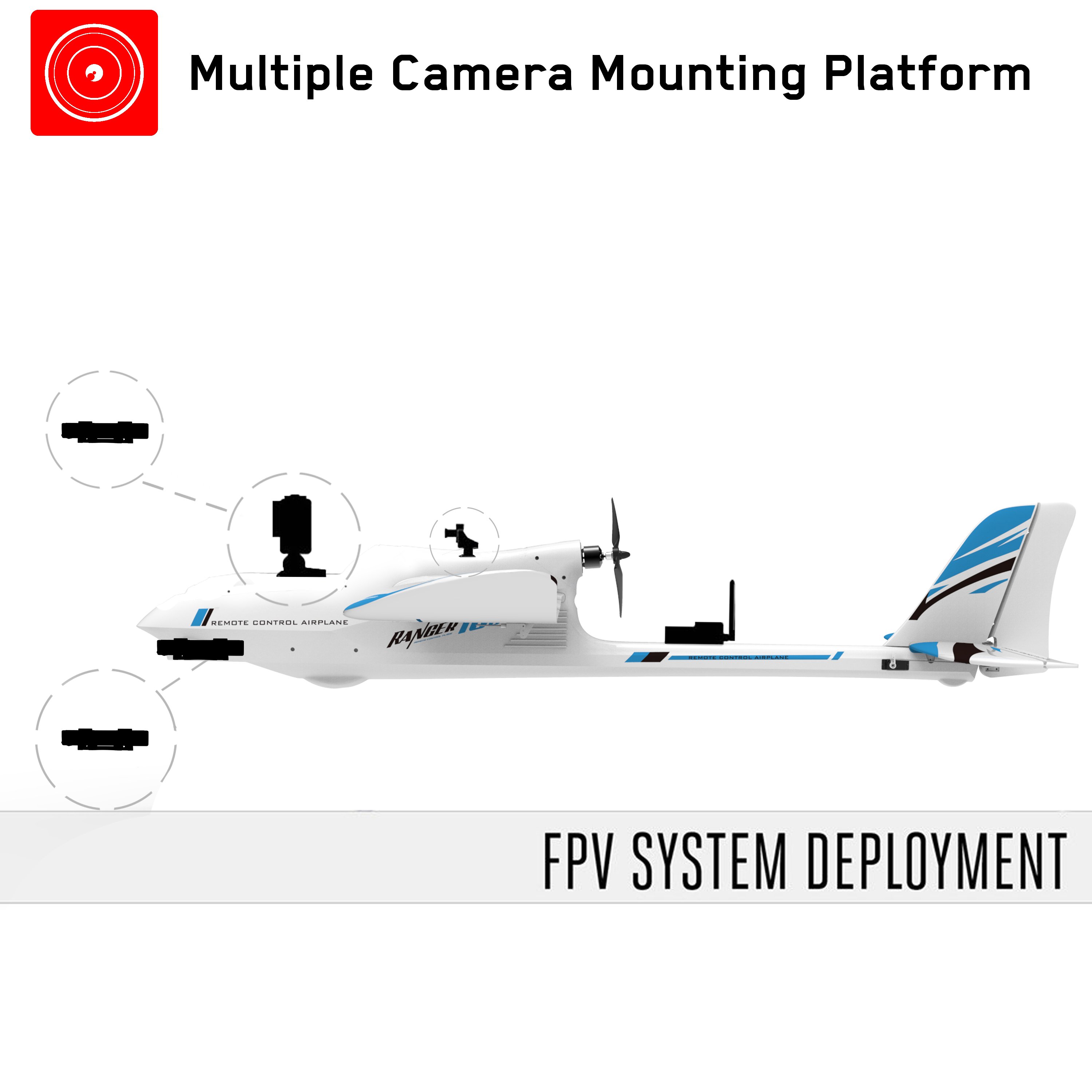 Four Channel FPV Airplane With 1.6 Meter Wingspan And Unibody Plastic Fuselage (757-7) PNP