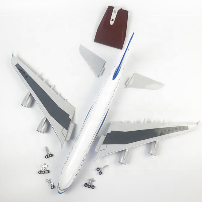 Hot Customize A380 Korean Air Passenger Aircraft Airplane LED airplane model voice control passenger aircraft model 1:160 46cm